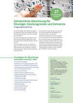 Zahnärztliche Abrechnung für  Einsteiger, Existenzgründer und Zahnärzte